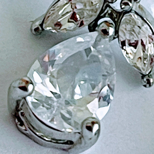 Rhinestone Drop Earrings-Vintageonline-Vintage Online
