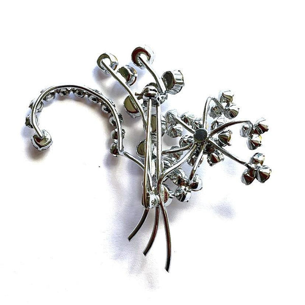 Rhinestone Mid Century Vintage Brooch-Vintageonline-Vintage Online