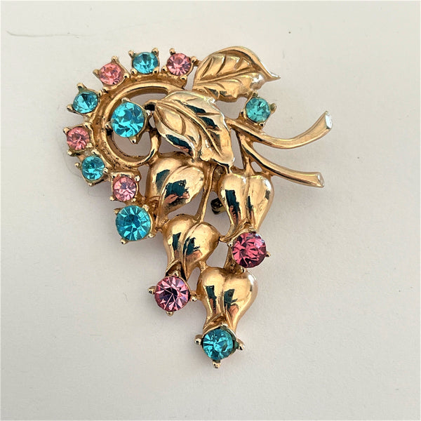 Rhinestone Spray Vintage Brooch-Vintageonline-Vintage Online