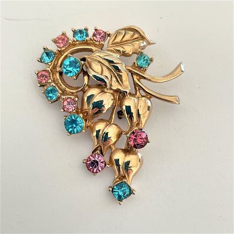 Rhinestone Spray Vintage Brooch-Vintageonline-Vintage Online