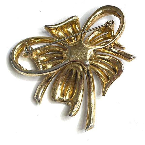 Rhinestone Vintage 60's Bow Brooch-Vintageonline-Vintage Online