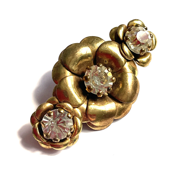 Rhinestone Vintage Brooch Mid Century-Vintageonline-Vintage Online