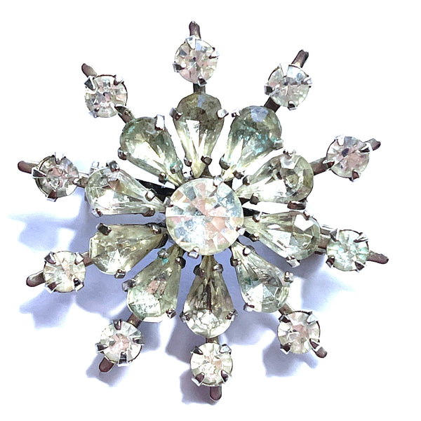 Rhinestone Vintage Brooch-Vintageonline-Vintage Online