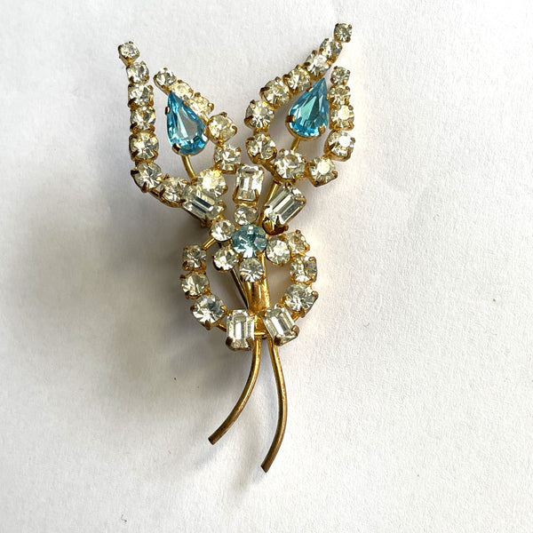 Rhinestone Vintage Brooch-Vintageonline-Vintage Online