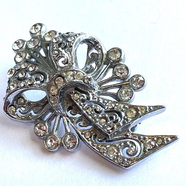 Rhinestone Vintage Brooch-Vintageonline-Vintage Online