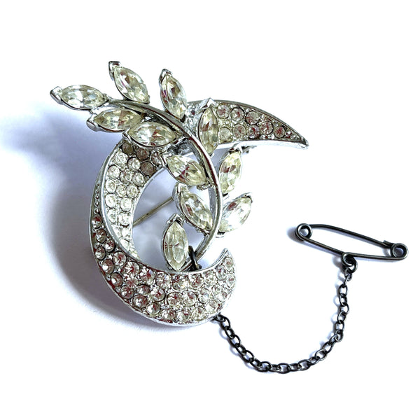 Rhinestone Vintage Brooch-Vintageonline-Vintage Online