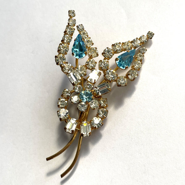 Rhinestone Vintage Brooch-Vintageonline-Vintage Online