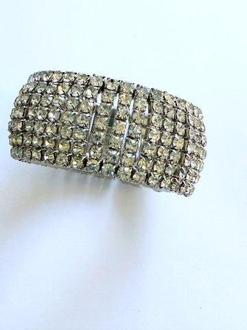 Rhinestone Vintage Cuff Bracelet-Vintageonline-Vintage Online