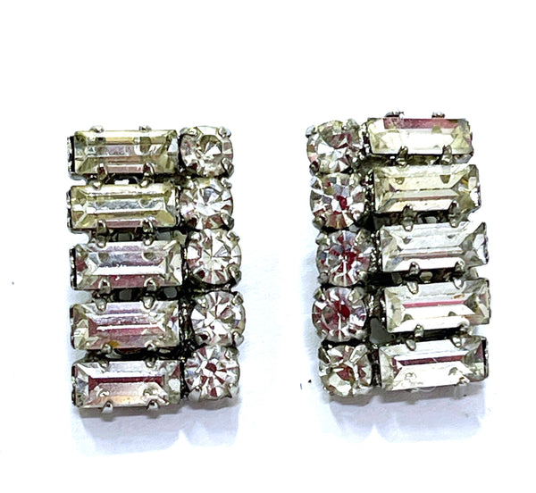 Rhinestone Vintage Earrings-Vintageonline-Vintage Online