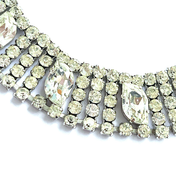 Rhinestone Vintage Old Hollywood Mid Century Bracelet-Vintageonline-Vintage Online