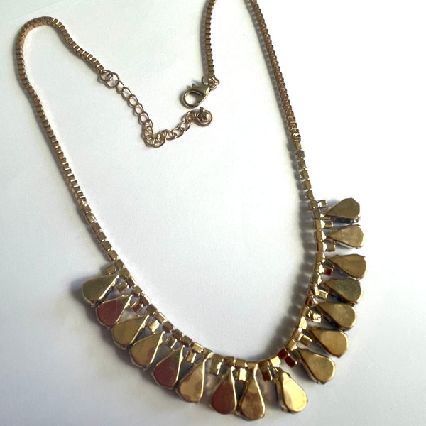 Sapphire Blue Rhinestone Necklace-Vintageonline-Vintage Online