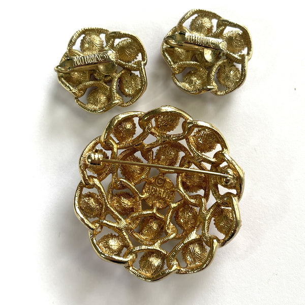 Sarah Coventry Vintage Brooch and Earrings-Sarah Coventry USA-Vintage Online