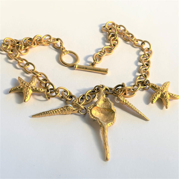 Seashell Pendant Necklace-Vintageonline-Vintage Online