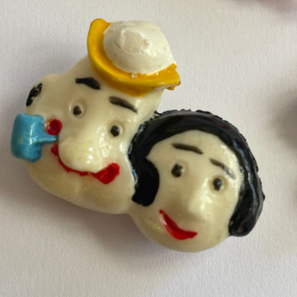 Set of three Mid Century Retro Brooches-Vintageonline-Vintage Online