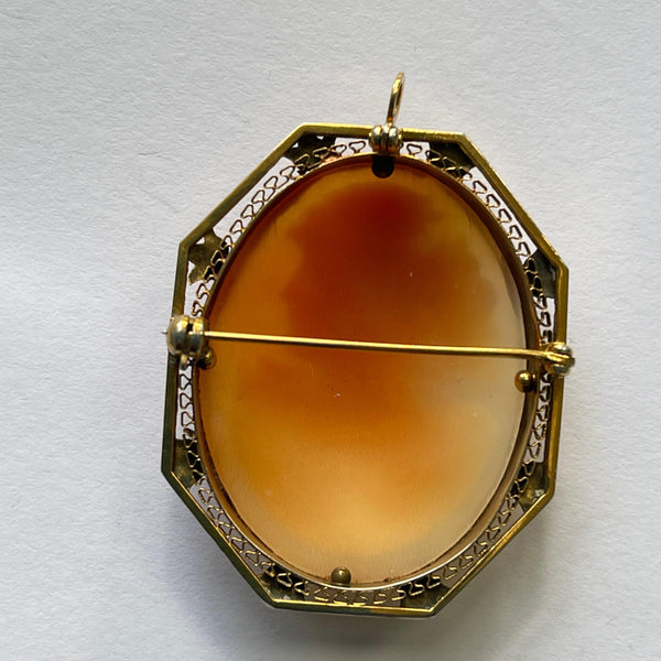 Shell Cameo Vintage Brooch-Vintageonline-Vintage Online