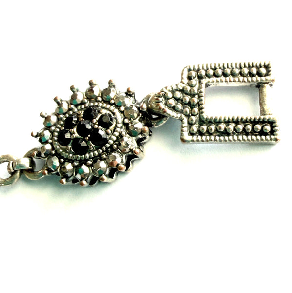 Silver Marcasite Bracelet-Vintageonline-Vintage Online