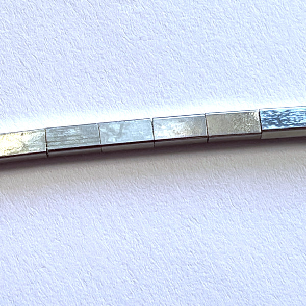 Silver tone solid chain with Rhinestones and Drop Pearl-Vintageonline-Vintage Online