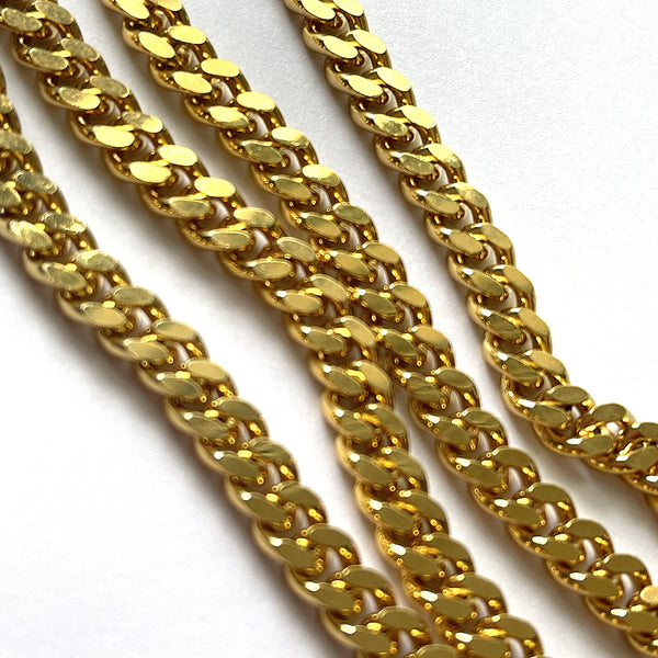 Solid 18ct Gold Plated 80's Chain Necklace-Vintageonline-Vintage Online
