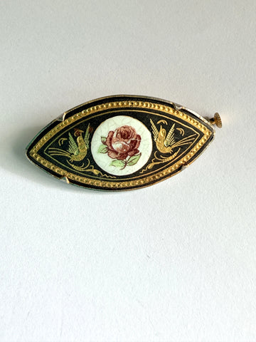 Spanish Damascene Brooch-Vintageonline-Vintage Online
