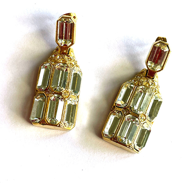 Sphinx Rhinestone Chandelier Earrings-Sphinx UK-Vintage Online
