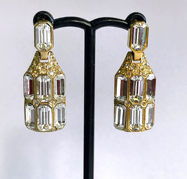 Sphinx Rhinestone Chandelier Earrings-Sphinx UK-Vintage Online