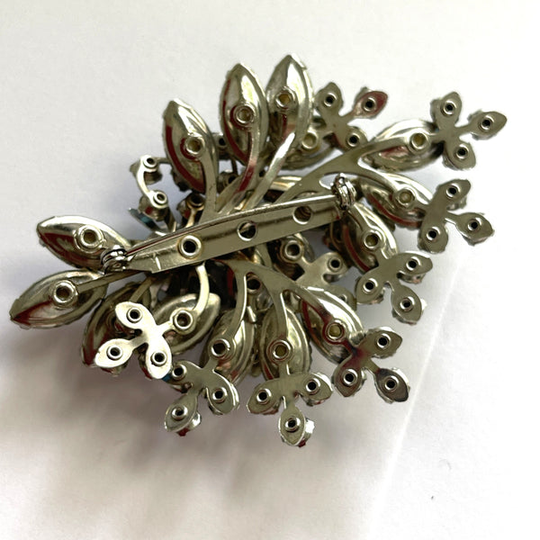 Stunning 60's AB Rhinestone & Blister Pearl Vintage Brooch-Vintageonline-Vintage Online