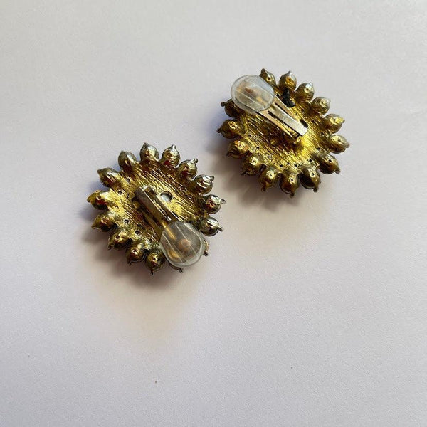 Stunning Designer Vintage Rhinestone Earrings-Vintageonline-Vintage Online