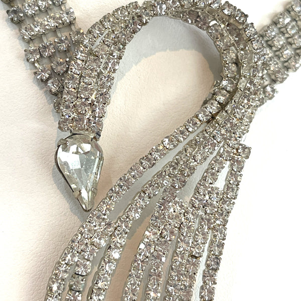 Swan Shape Rhinestone Vintage Choker Necklace-Vintageonline-Vintage Online