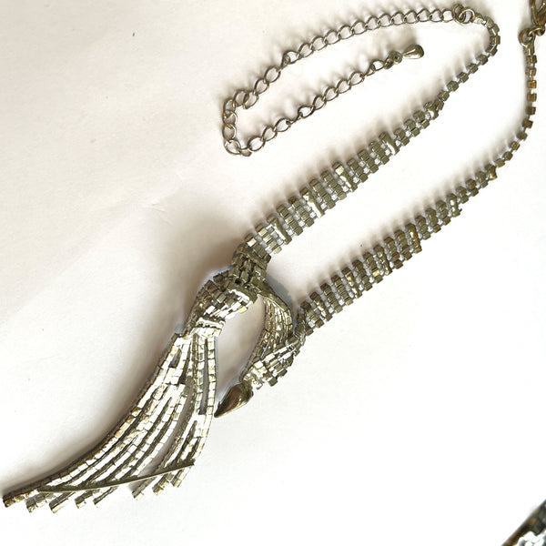 Swan Shape Rhinestone Vintage Choker Necklace-Vintageonline-Vintage Online