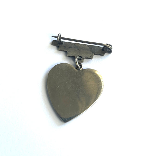 Sweetheart Brooch With WW11 Soldier 1940's-Vintageonline-Vintage Online
