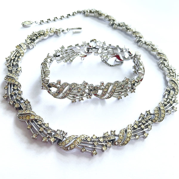 Trifari Shooting Stars Comet Vintage 50's Necklace & Bracelet-Trifari-Vintage Online