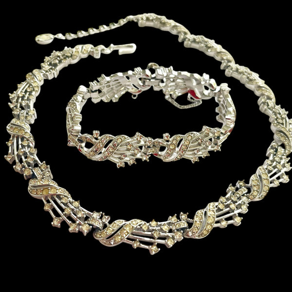 Trifari Shooting Stars Comet Vintage 50's Necklace & Bracelet-Trifari-Vintage Online