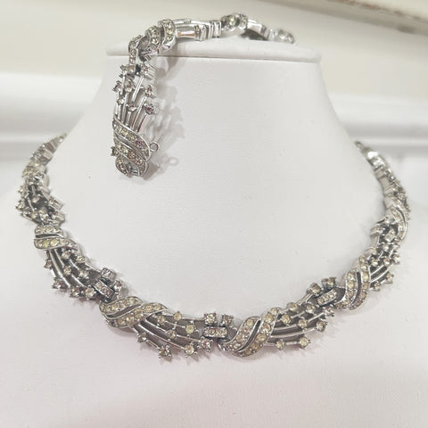 Trifari Shooting Stars Comet Vintage 50's Necklace & Bracelet-Trifari-Vintage Online
