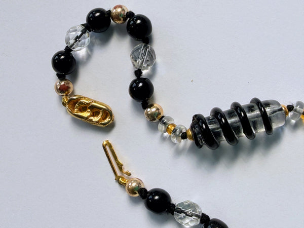 Venetian Murano Glass Vintage "Wedding Cake" Bead Necklace-Vintageonline-Vintage Online