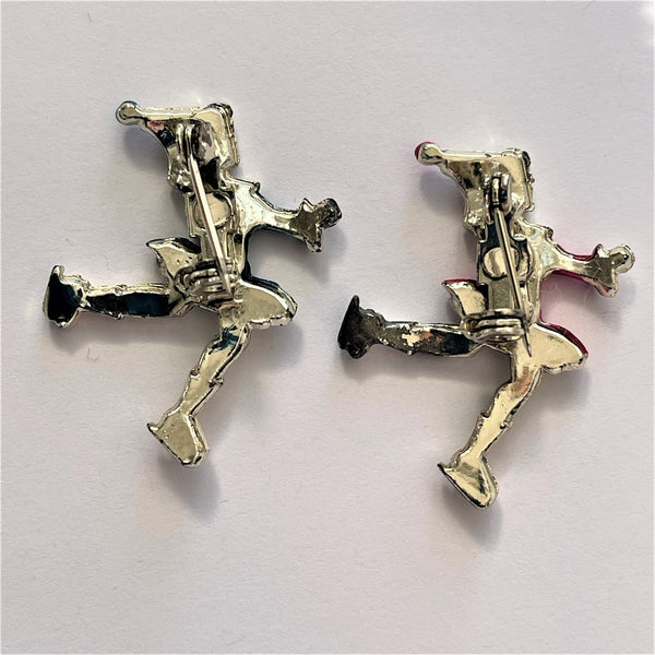Vintage 1950's Skating Pair Brooches-Vintageonline-Vintage Online