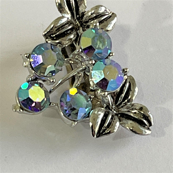 Vintage 60's AB Rhinestone Necklace & Earrings-Vintage Online-Vintage Online