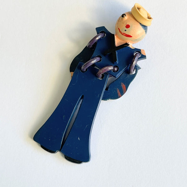 WW11 Sweetheart Buddy Sailor Pin Brooch-Vintageonline-Vintage Online