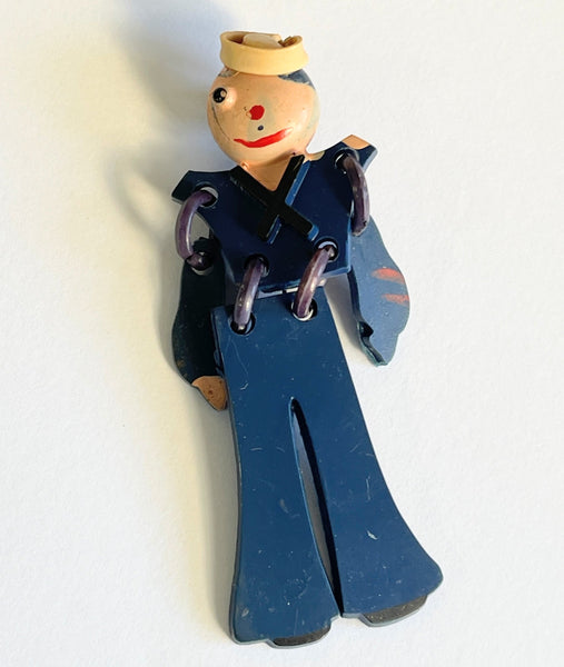 WW11 Sweetheart Buddy Sailor Pin Brooch-Vintageonline-Vintage Online