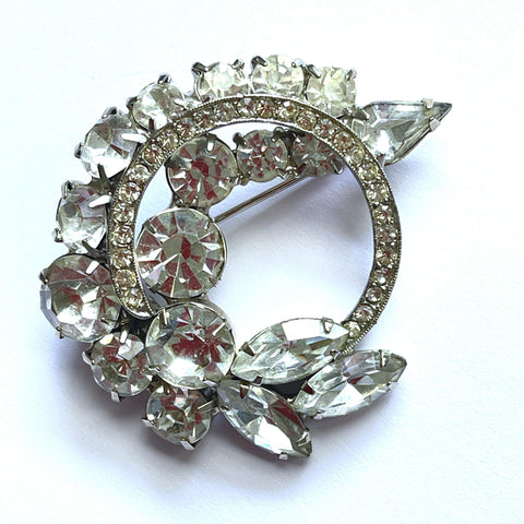 Weiss Vintage Rhinestone 60's Brooch-Weiss New York-Vintage Online