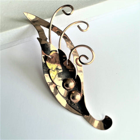 1940's Large Statement Free Form Sterling Vintage Brooch-Vintageonline-Vintage Online
