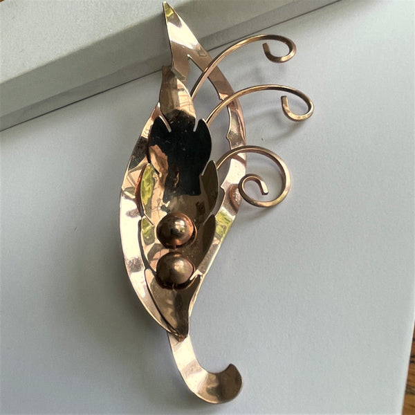 1940's Large Statement Free Form Sterling Vintage Brooch-Vintageonline-Vintage Online