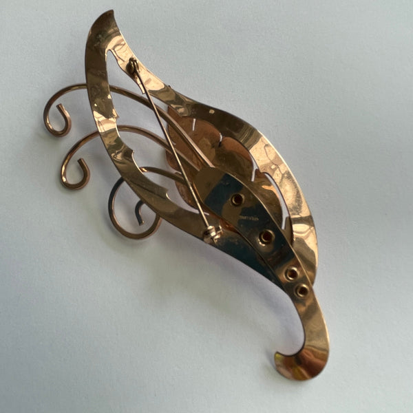 1940's Large Statement Free Form Sterling Vintage Brooch-Vintageonline-Vintage Online