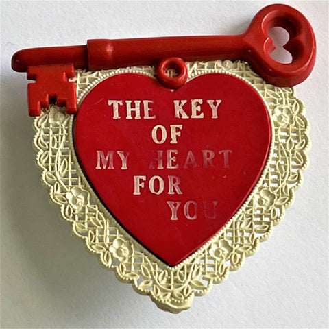 1950's Key of My Heart Brooch-Vintageonline-Vintage Online