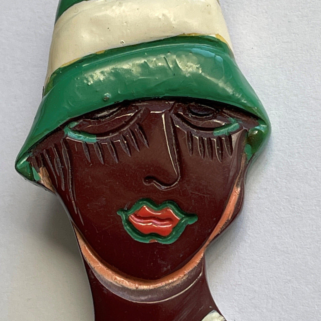 Lady head face brooch sale