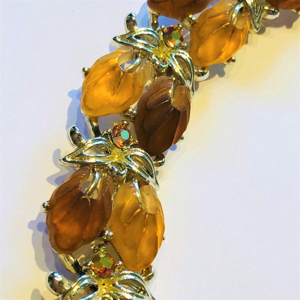 1960's Vintage Thermoset Lucite & Rhinestone Bracelet-Vintageonline-Vintage Online