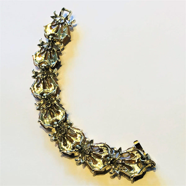 1960's Vintage Thermoset Lucite & Rhinestone Bracelet-Vintageonline-Vintage Online