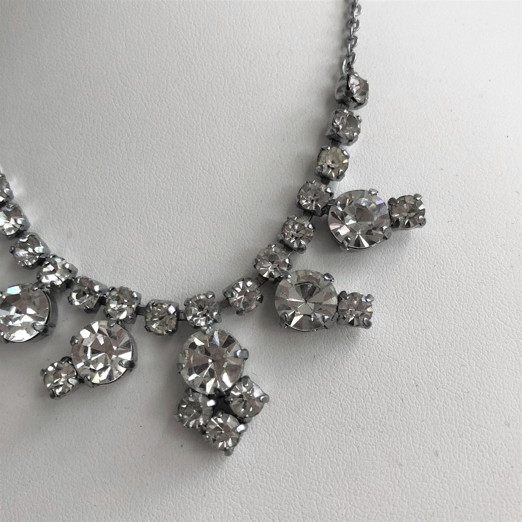 Vintage diamante necklace hot sale