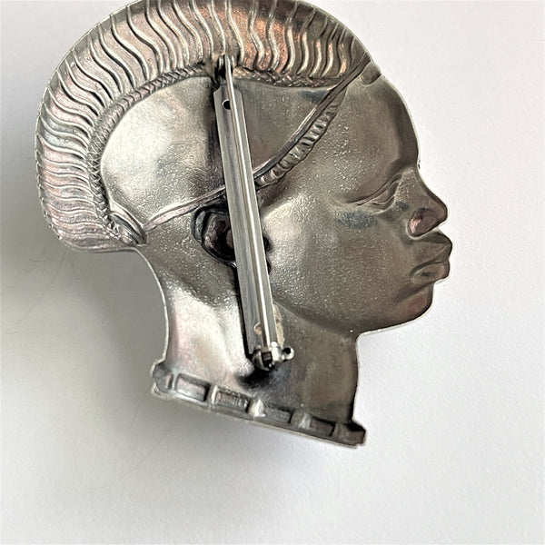 African Girl Brooch 1920's Design-Jess Lelong-Vintage Online
