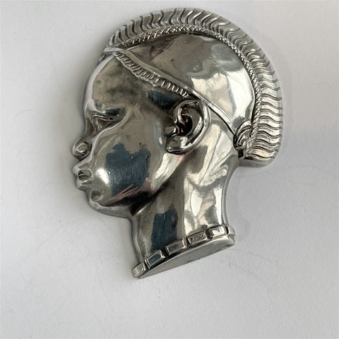 African Girl Brooch 1920's Design-Jess Lelong-Vintage Online