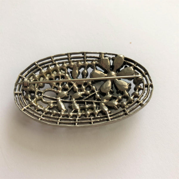 Antique Art Deco Marcasite Brooch-Vintage Online-Vintage Online